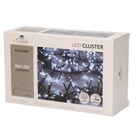 Clusterverlichting helder wit buiten 384 lampjes met timer kerstverlichting - thumbnail