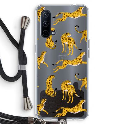 Luipaard: OnePlus Nord CE 5G Transparant Hoesje met koord
