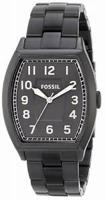 Horlogeband Fossil FS4883 Roestvrij staal (RVS) Zwart 20mm