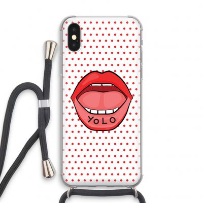 Yolo Denise: iPhone X Transparant Hoesje met koord