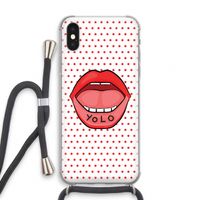 Yolo Denise: iPhone X Transparant Hoesje met koord