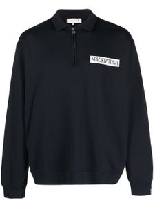 Mackintosh sweat en coton biologique à logo imprimé - Bleu