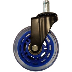 LC-Power LC-CASTERS-7DB-SPEED bureaustoelonderdeel Blauw Kunststof, Rubber Zwenkwielen