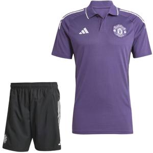 adidas Manchester United Polo Zomerset 2025-2026 Paars Zwart Wit