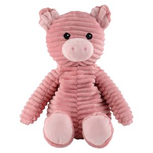 Warmte/magnetron opwarm knuffel - Varken - roze - 30 cm - wasbaar - pittenzak