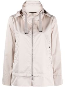 Moorer zip-up hooded coat - Tons neutres