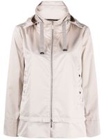 Moorer zip-up hooded coat - Tons neutres - thumbnail