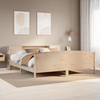 Bed met boekenkast zonder matras massief grenenhout 200x200 cm Bed met boekenkast zonder matras massief grenenhout 200x200 cm
