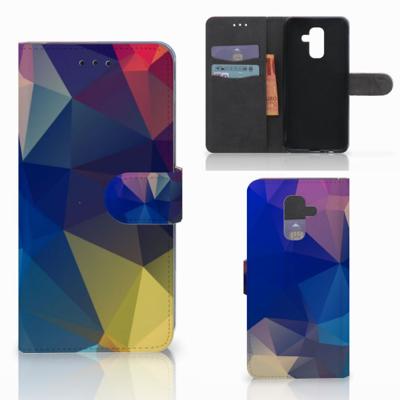 Samsung Galaxy A6 Plus 2018 | Book Case | Polygon Dark
