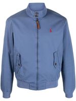 Polo Ralph Lauren veste bomber zippée à logo brodé - Bleu - thumbnail