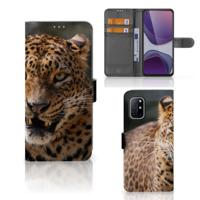 OnePlus 8T | Telefoonhoesje | Met pasjeshouder | Luipaard