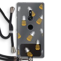 Ananasjes: Sony Xperia XZ2 Transparant Hoesje met koord