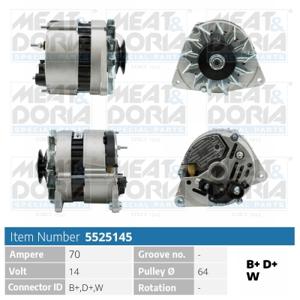 Meat Doria Alternator/Dynamo 5525145