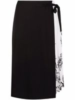 Ferragamo jupe plissée en soie - Noir