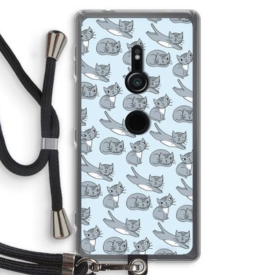 Poezen: Sony Xperia XZ2 Transparant Hoesje met koord