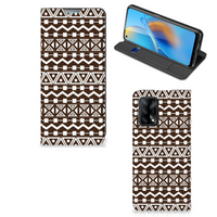 OPPO A74 4G Hoesje met Magneet Aztec Brown