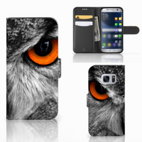 Samsung Galaxy S7 Telefoonhoesje met Pasjes Uil - thumbnail