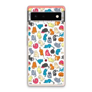 Kleurrijke katten: Google Pixel 6 Transparant Hoesje