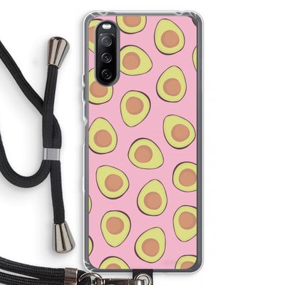 Dancing avocados: Sony Sony Xperia 10 III Transparant Hoesje met koord