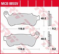 TRW Remblokken, en remschoenen voor de moto, MCB885SV Sinter street