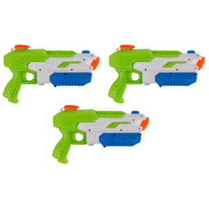 3x Waterpistool/waterpistolen groen 30 cm