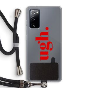 Ugh: Samsung Galaxy S20 FE / S20 FE 5G Transparant Hoesje met koord