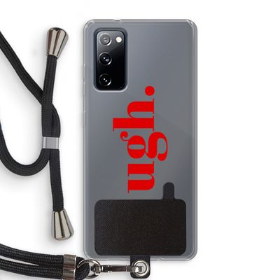 Ugh: Samsung Galaxy S20 FE / S20 FE 5G Transparant Hoesje met koord