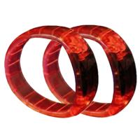2x stuks rode armdanden met LED licht