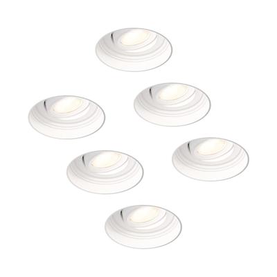 6x Lugo LED inbouwspots Trimless - Wit - Dimbaar - 5 Watt 450 Lumen - 2700K Warm Wit Licht - Kantelbaar - IP65 - Voor Binnen & Buiten 6x Lugo LED inbouwspots Trimless - Wit - Dimbaar - 5 Watt 450 Lumen - 2700K Warm Wit Licht - Kantelbaar - IP65 - Voor Binnen & Buiten