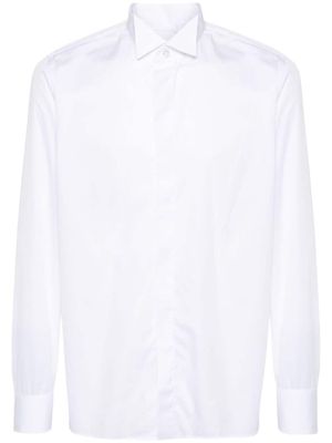 Tagliatore chemise en coton à manches longues - Blanc