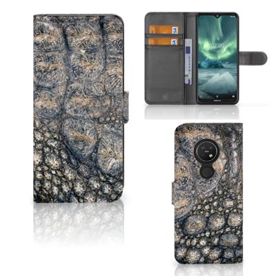 Nokia 7.2 | Nokia 6.2 | Telefoonhoesje | Met pasjeshouder | Krokodillenprint