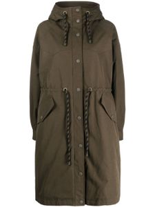 Woolrich parka longue à lien de resserrage - Vert