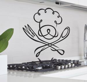 Muursticker keuken chef