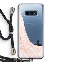 Peach bath: Samsung Galaxy S10e Transparant Hoesje met koord