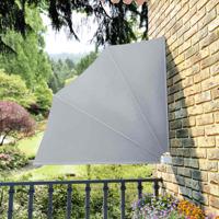 VidaXL Balkonscherm inklapbaar 140x140 cm grijs