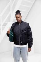 Off The Pitch Double Layered Bomberjack Heren Zwart - Maat XS - Kleur: Zwart | Soccerfanshop