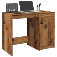 Bureau 100x50x76 cm bewerkt hout oud houtkleurig Bureau 100x50x76 cm bewerkt hout oud houtkleurig