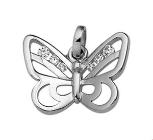 TFT Bedel Vlinder Zirkonia Zilver