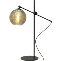 Masterlight Verstelbare tafellampQuinto Smoke met gestreept glas - 4261-05-05-6