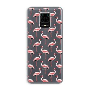 Flamingoprint groen: Xiaomi Redmi Note 9 Pro Transparant Hoesje