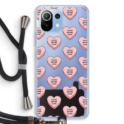 Chicks before dicks: Xiaomi Mi 11 Lite Transparant Hoesje met koord