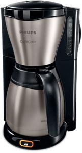 Philips Café Gaia HD7548/20 Koffiezetapparaat Zwart, RVS Capaciteit koppen: 15 Met thermoskan
