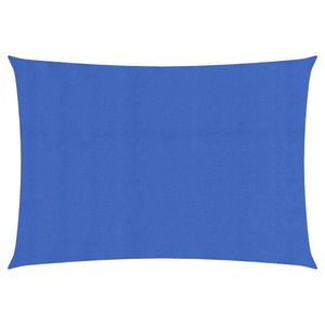 vidaXL Zonnezeil 160 g/m² 2,5x4 m HDPE blauw