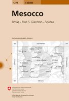 Wandelkaart - Topografische kaart 1274 Mesocco | Swisstopo - thumbnail