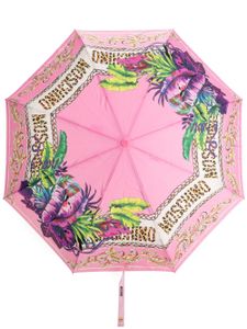 Moschino parapluie à imprimé graphique - Rose