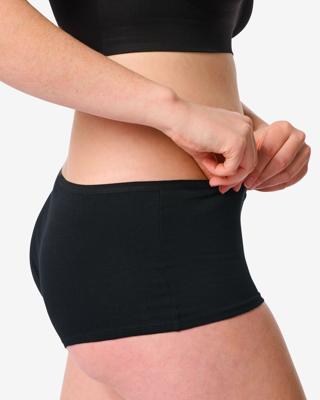 HEMA Damesboxer katoen - 2 stuks zwart (zwart)