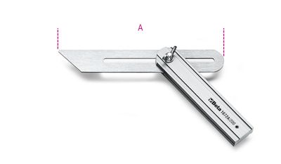 Beta Verstelbare schuif zweihaak. Blad is vervaardigd uit verchroomd staal aluminium aanslag 1672A 200 - 016720120