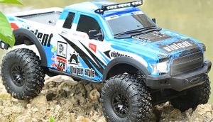 Amewi Dirt Climbing PickUp Race 1:10 Brushed RC auto Elektro Crawler 4WD RTR 2,4 GHz Incl. accu en lader, Met lichteffect, Incl. batterijen