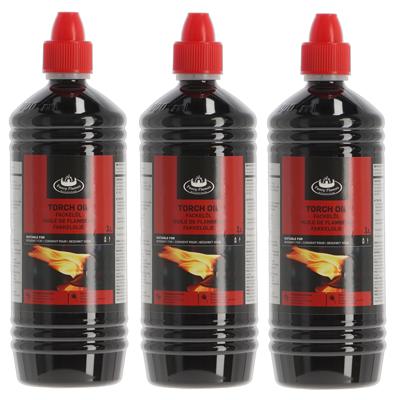 Fancy Flames Fakkelolie - 3x - 1 liter - lange brandduur - voor buitengebruik
