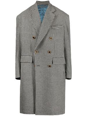 COOL T.M manteau en laine Grandpa à motif pied-de-poule - Noir